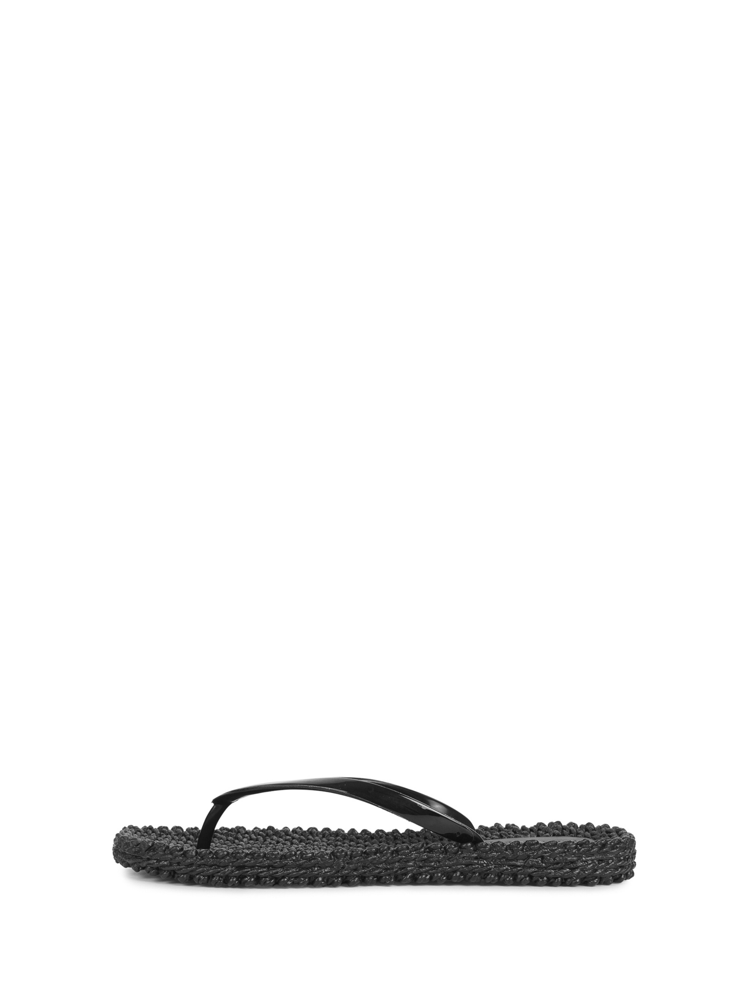 ILSE JACOBSEN Zehentrenner 'CHEERFUL' in Schwarz: Vorderseite