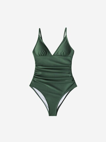 Cupshe Classic Swimsuit 'Tummy Control' in Green