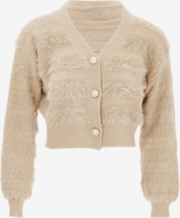 Cardigan swirly en beige : devant