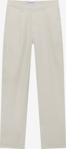 Pull&Bear Loose fit Pleat-front jeans in Beige: front