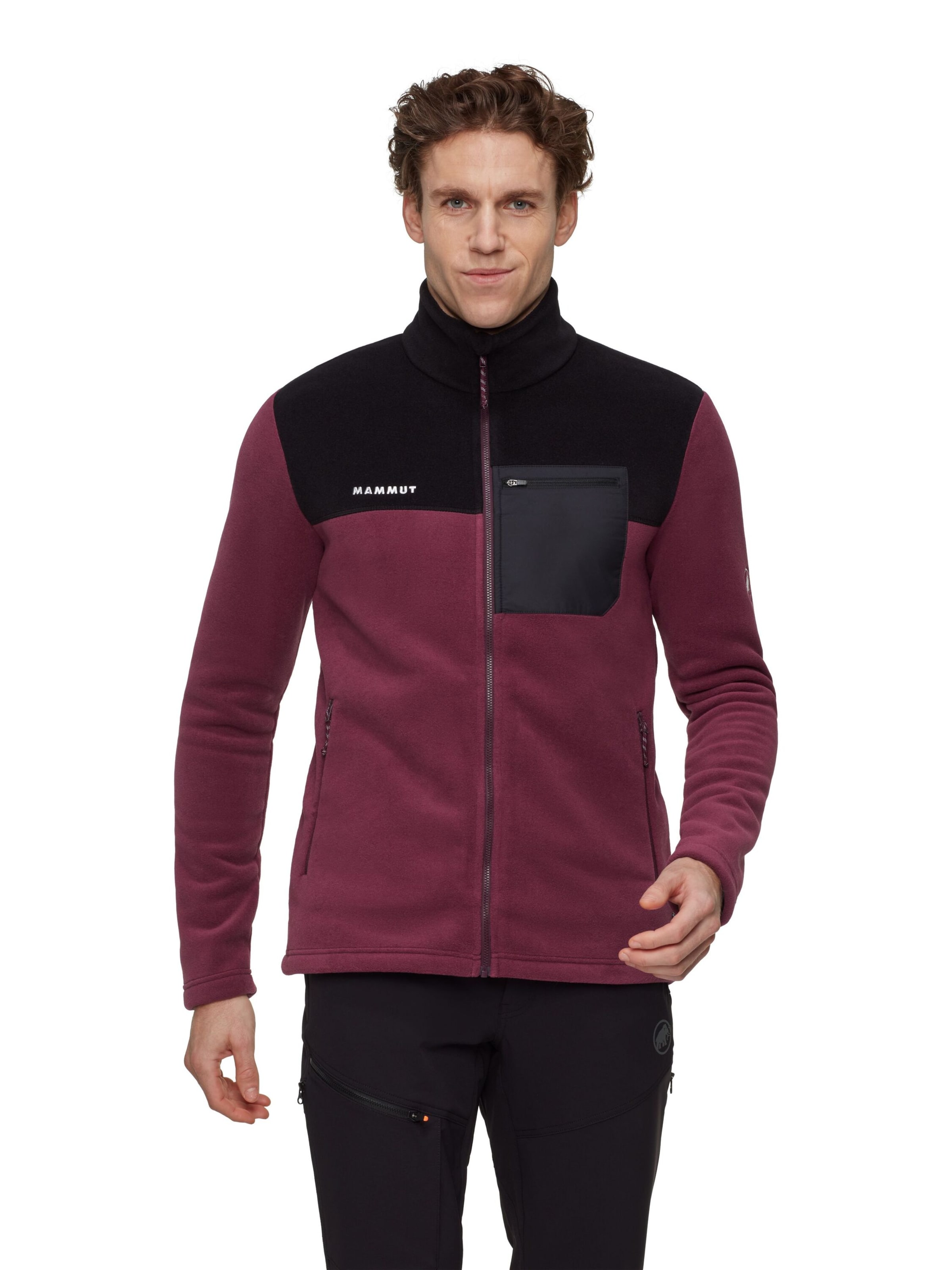 MAMMUT Athletic Fleece Jacket in Red: front