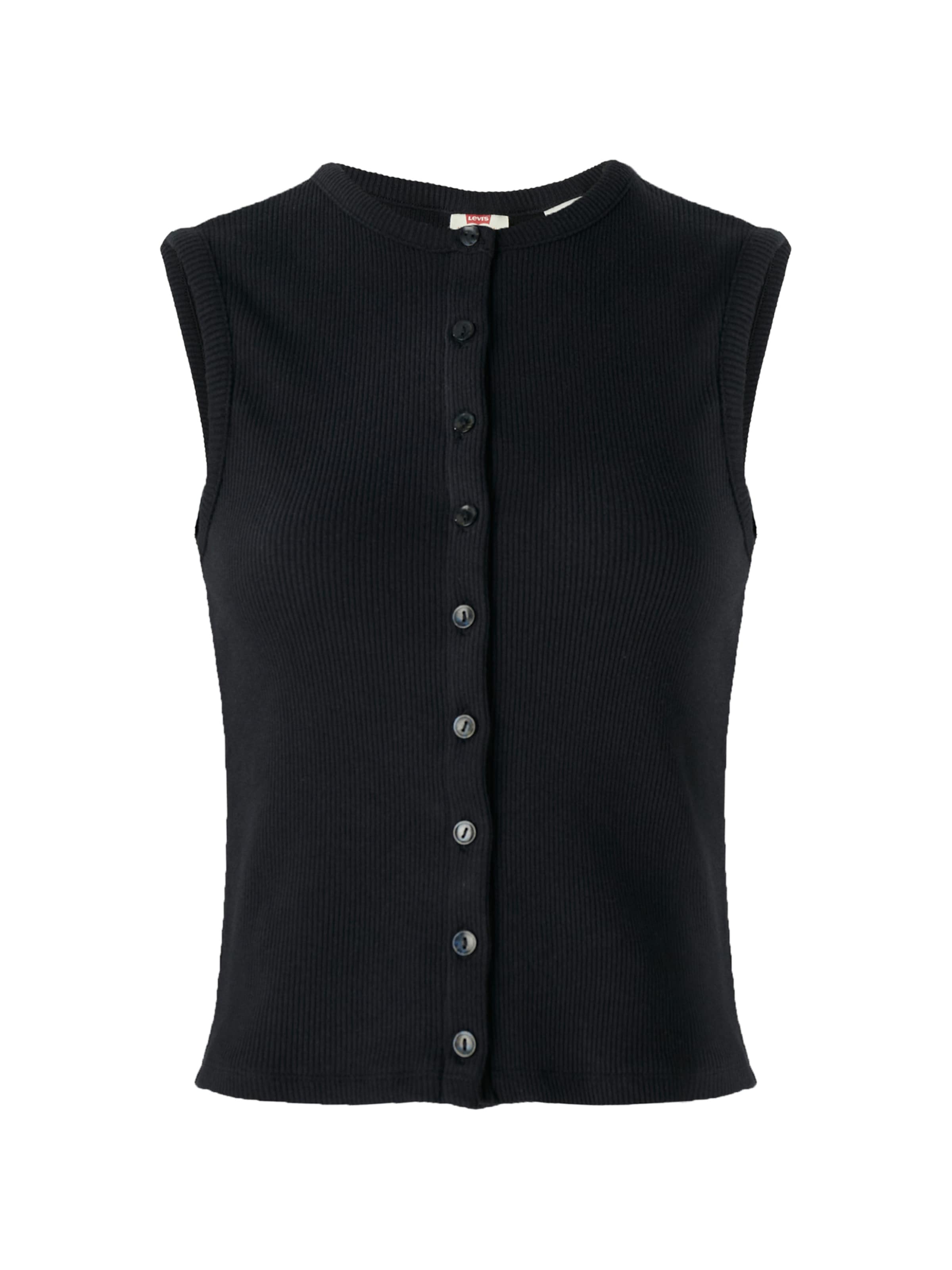 LEVI'S ® Kootud vest 'RORY', värv must: eest vaates