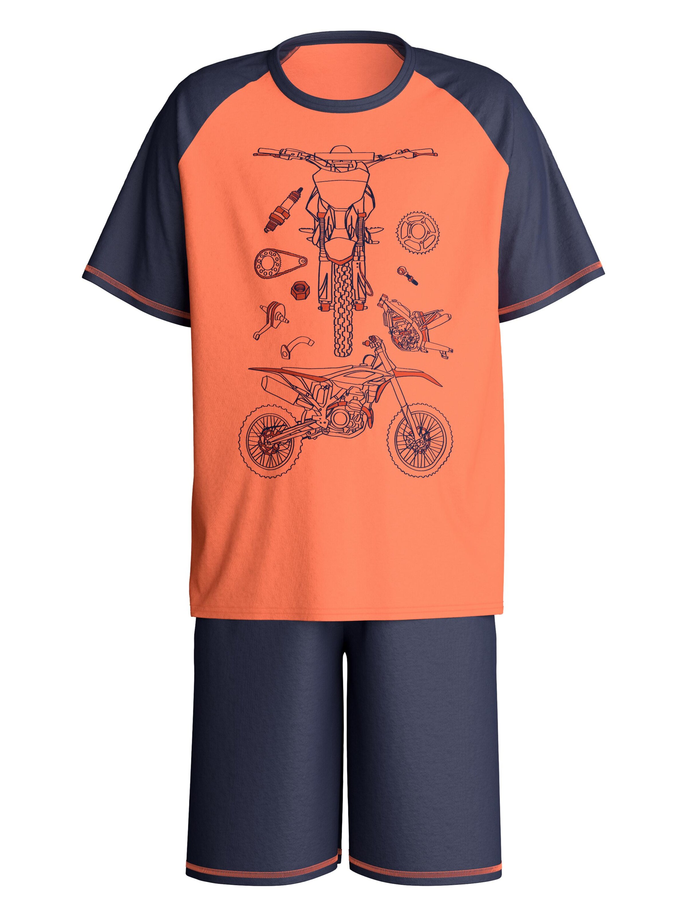 CALIDA Schlafanzug 'Kids Sports'‌‌‌‌‌ in Orange: Vorderseite