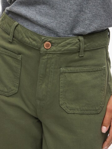 VILA Wide leg Jeans 'CAZO' in Groen