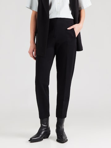GERRY WEBER regular Bukser med fals i sort: forside