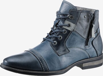 KRISBUT Lace-Up Boots in Blue: front