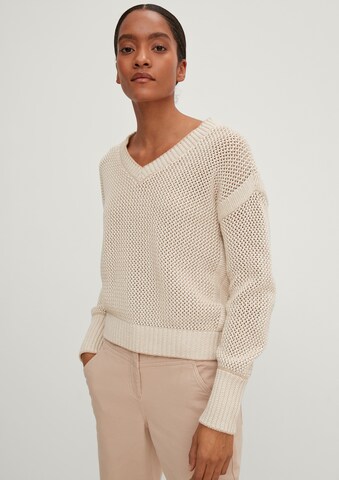 comma casual identity Pullover in Beige: predná strana