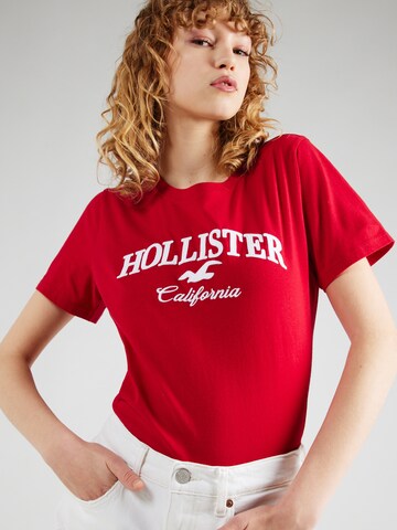 raudona HOLLISTER Marškinėliai