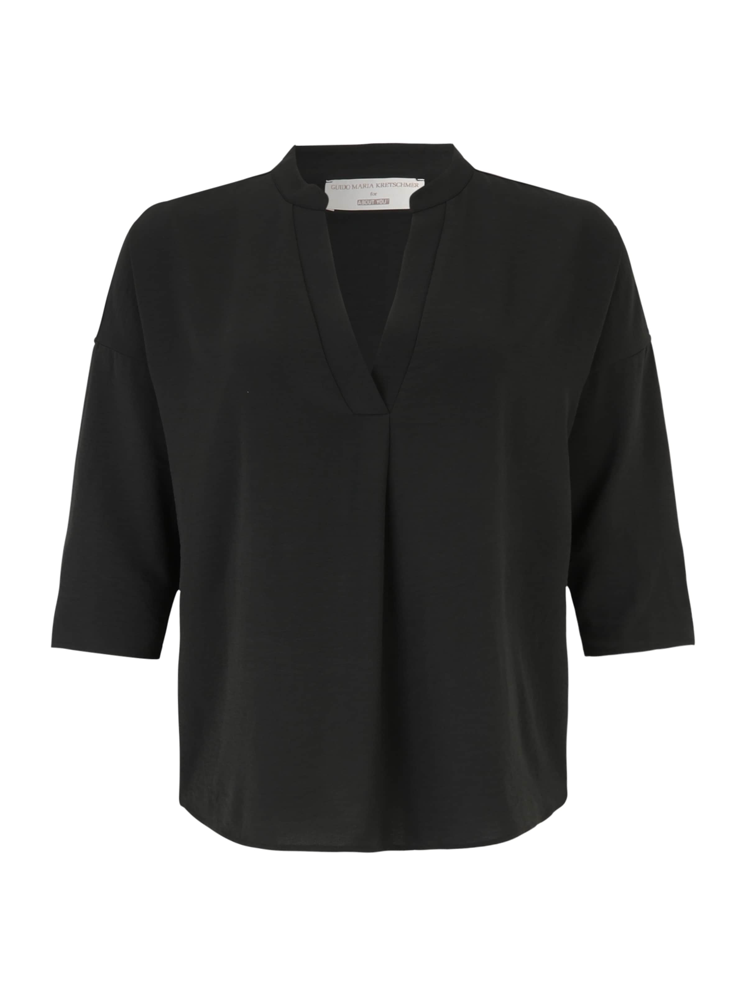 Guido Maria Kretschmer Curvy Blouse 'Elisa' in Black: front