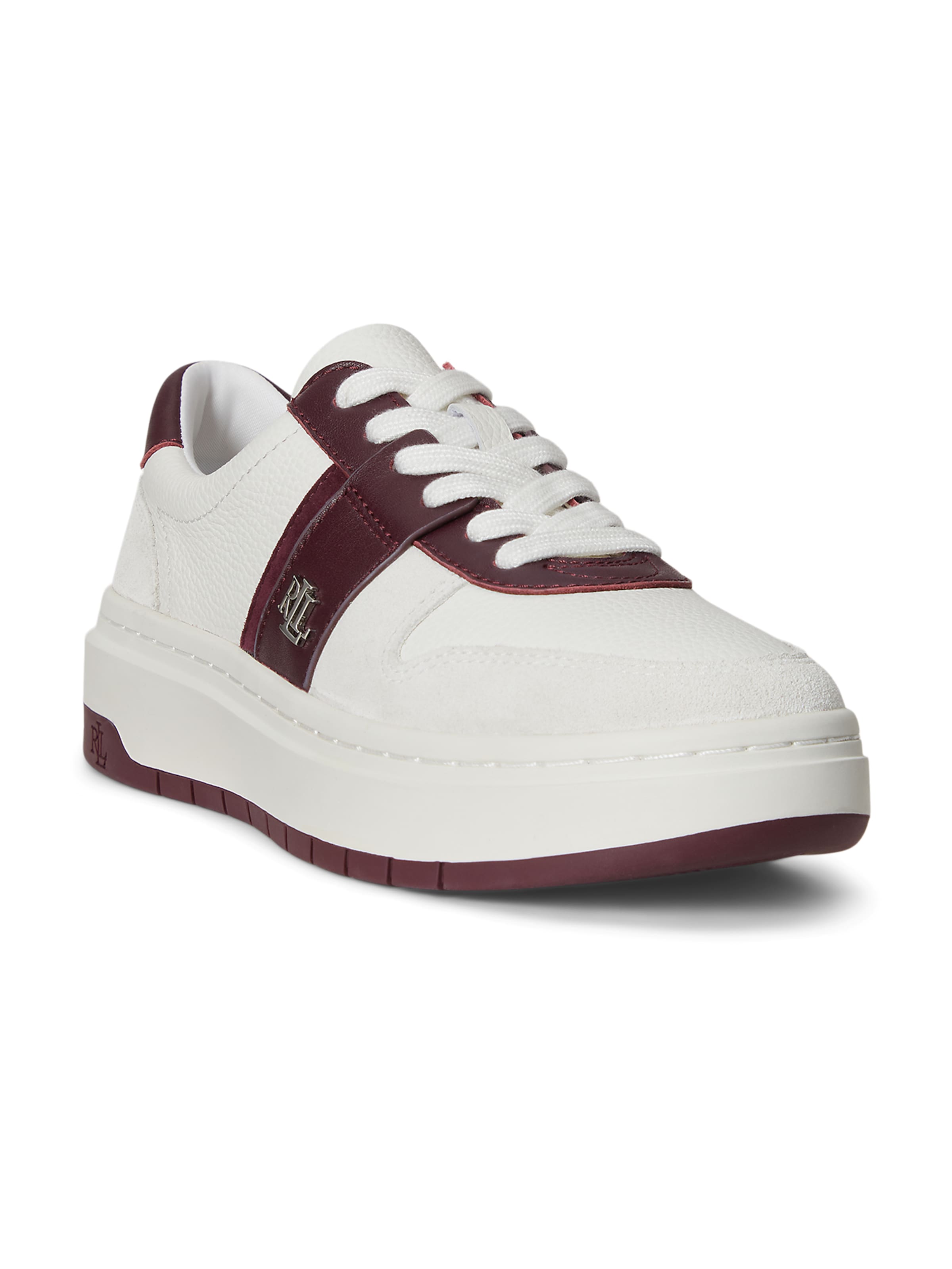 Lauren Ralph Lauren Σνίκερ χαμηλό 'HARLIE' σε λευκό