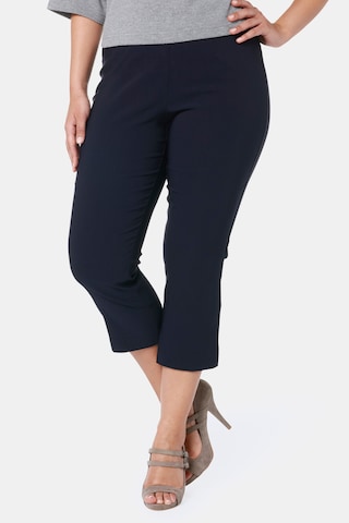 Ulla Popken Slimfit Broek in Blauw: voorkant