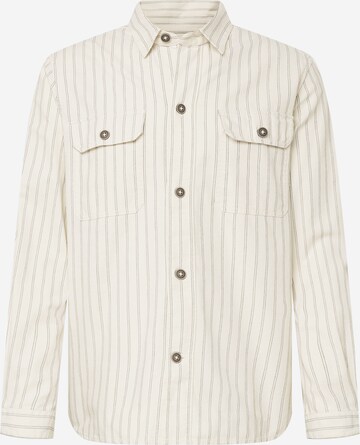 TOM TAILOR Regular fit Button Up Shirt in Beige: front