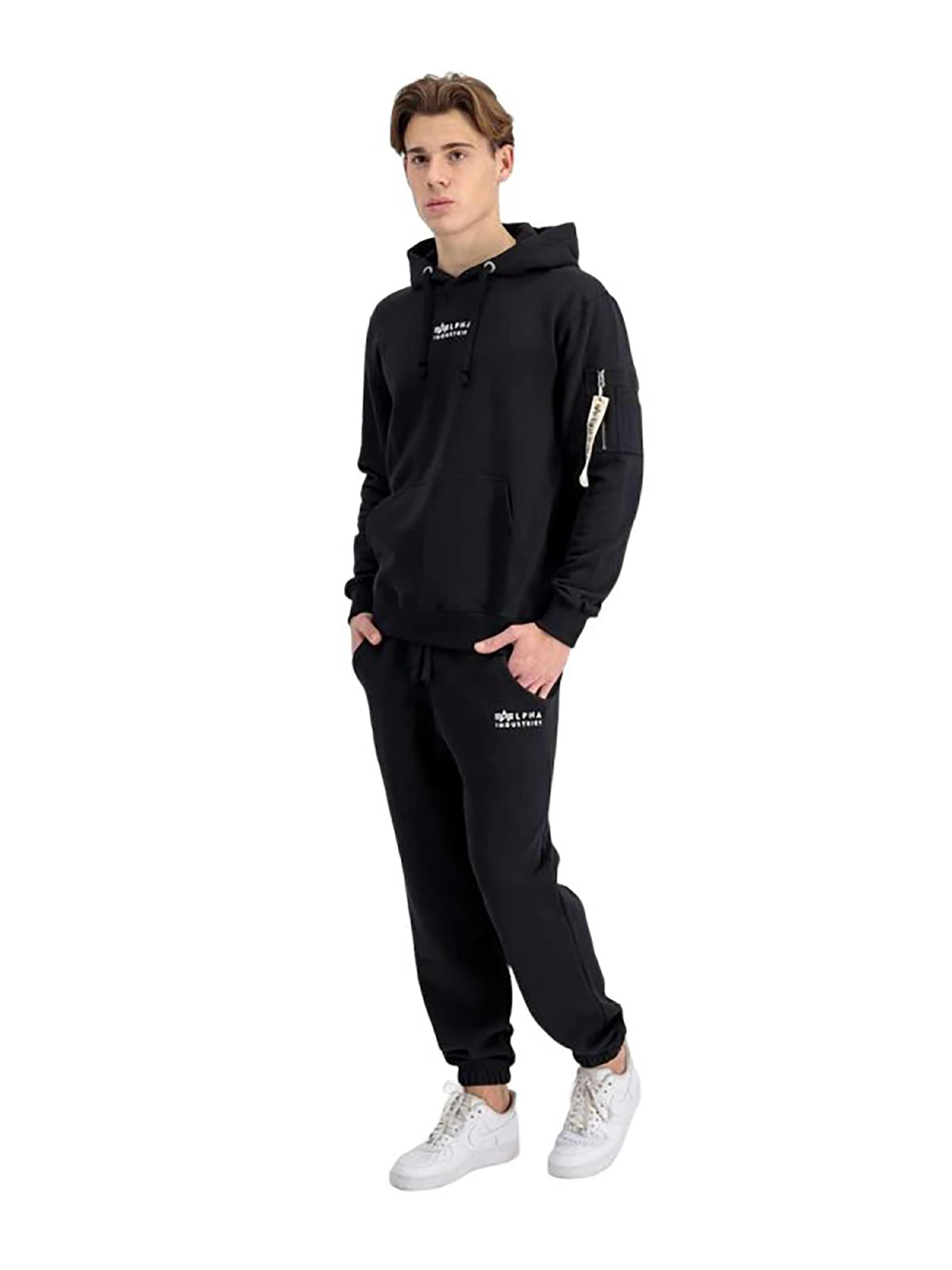 ALPHA INDUSTRIES Sweatshirt 'Organics EMB' in Black
