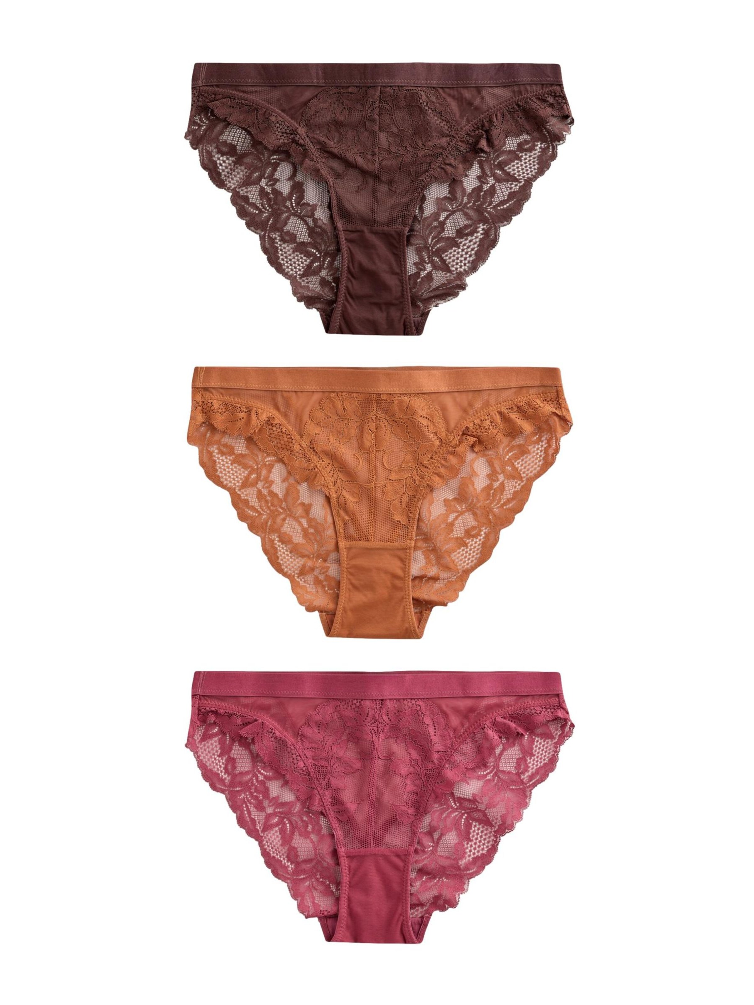Next Slip i XS i cognac / mørkebrun / burgunder, Produktvisning