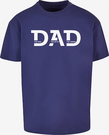 Merchcode T-Shirt 'Fathers Day - The Man, The Myth, The Legend' in Blau: predná strana