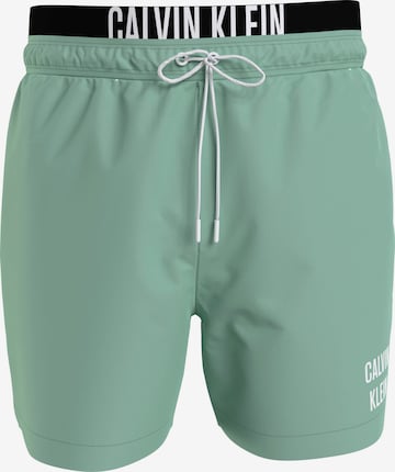 Calvin Klein Swimwear Board Shorts in Green: front