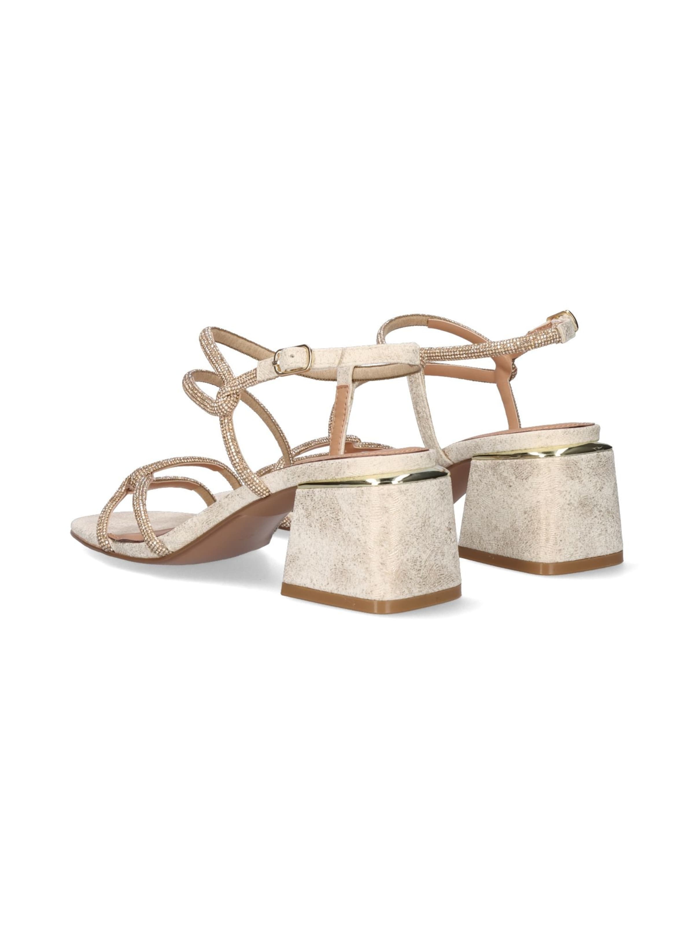 EXE - Sandalias con hebilla 'CARMEN-777' en oro