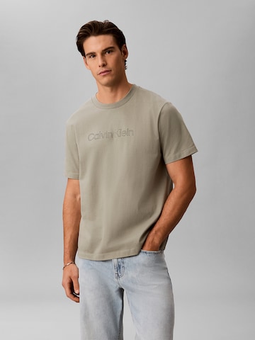 Calvin Klein Jeansregular Majica - siva boja: prednji dio