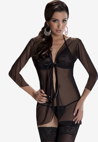 PASSION Negligée 'Dorothy' in Schwarz: Vorderseite