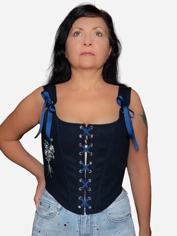 Corsetto 'Midnight Daisy Corset' di VIADALINNO in blu