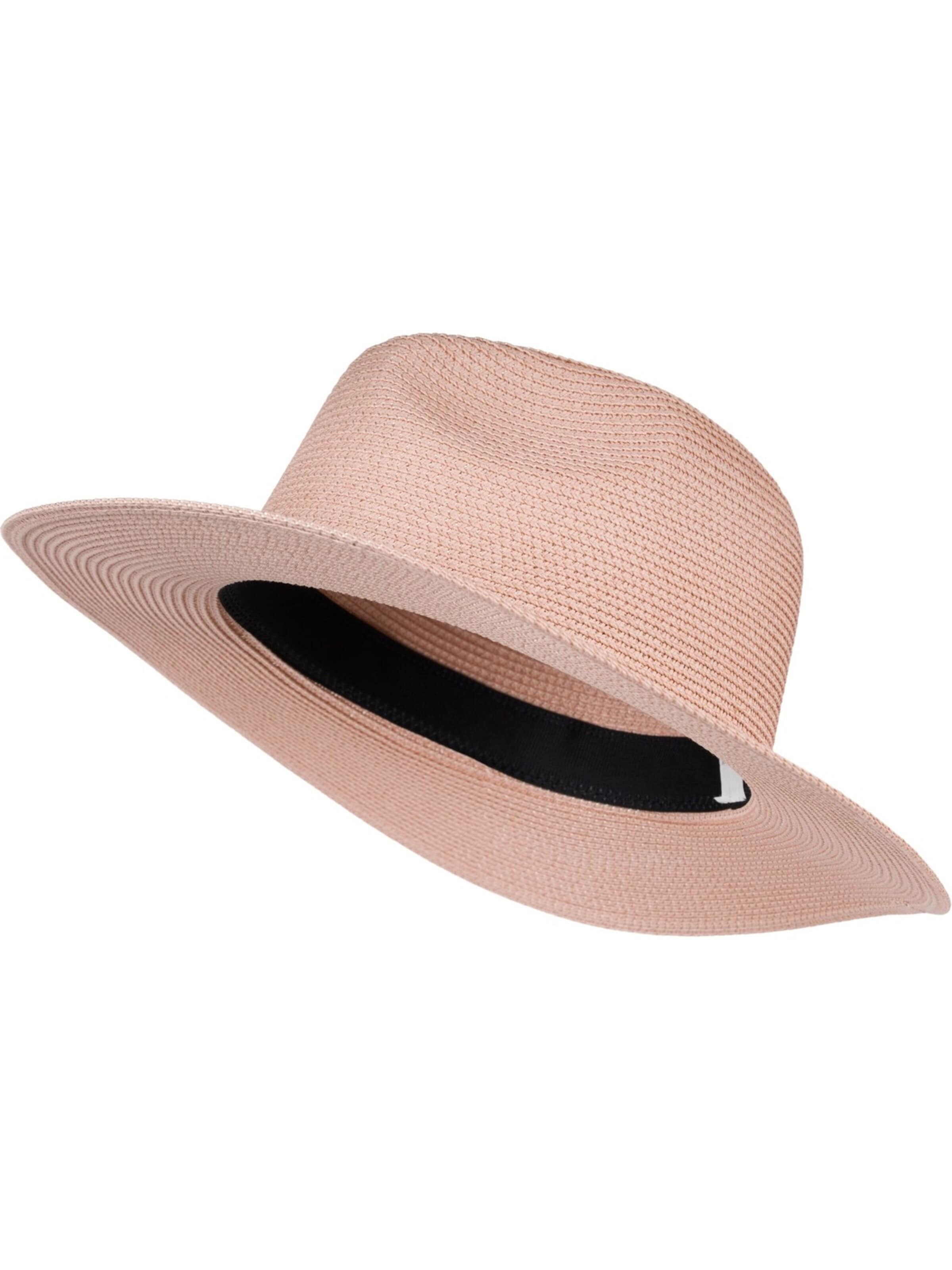 styleBREAKER Hat 'Panama Strohhut - Knautschhut' in Pink