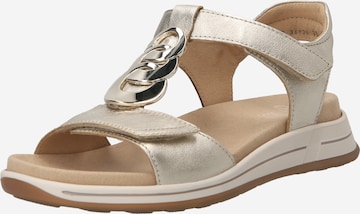 ARA Sandals 'Osaka' in Gold: front