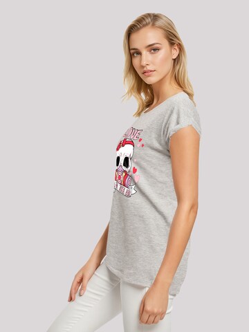 T-shirt 'Anti Valentinstag LOVE is in the air' F4NT4STIC en gris