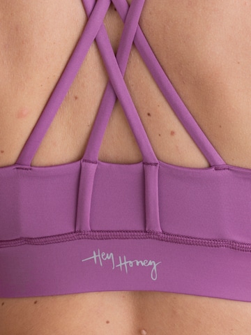 Hey Honey - Bustier Sujetador deportivo 'Criss Cross' en lila