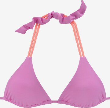 VENICE BEACH Triangle Bikini Top 'Anna' in Purple: front