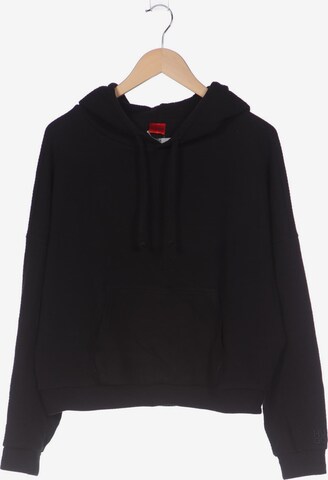 HUGO Sweatshirt & Zip-Up Hoodie in L in Black: front