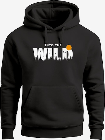 Neverless Sweatshirt 'Into the Wild' in Schwarz: Vorderseite