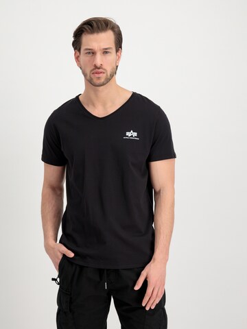 ALPHA INDUSTRIES Shirt in Zwart: voorkant