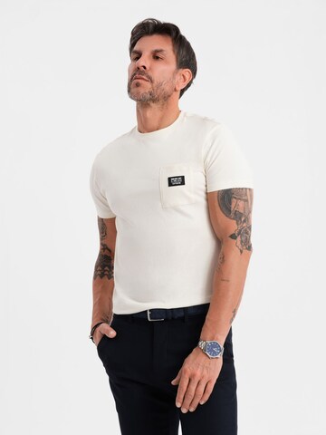 Ombre Shirt in Wit: voorkant