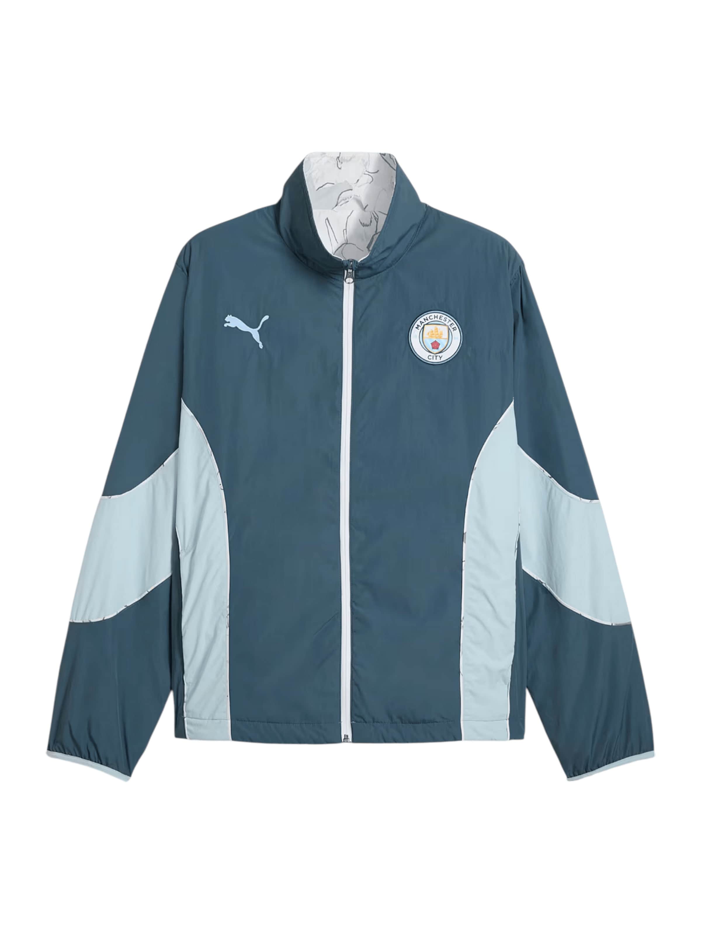 PUMA Sportjacke 'Manchester City Kidsuper' in hellblau / graphit, Produktansicht