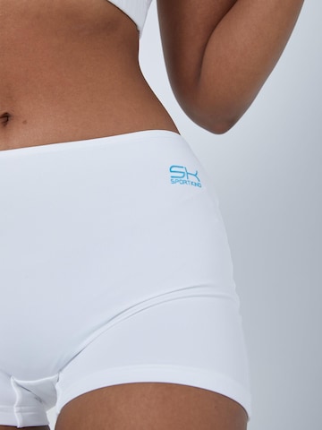 SPORTKIND Skinny Sporthose 'Short Tights'‌‌‌‌‌‌‌ in Weiß