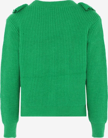 faina Knit Cardigan in Green