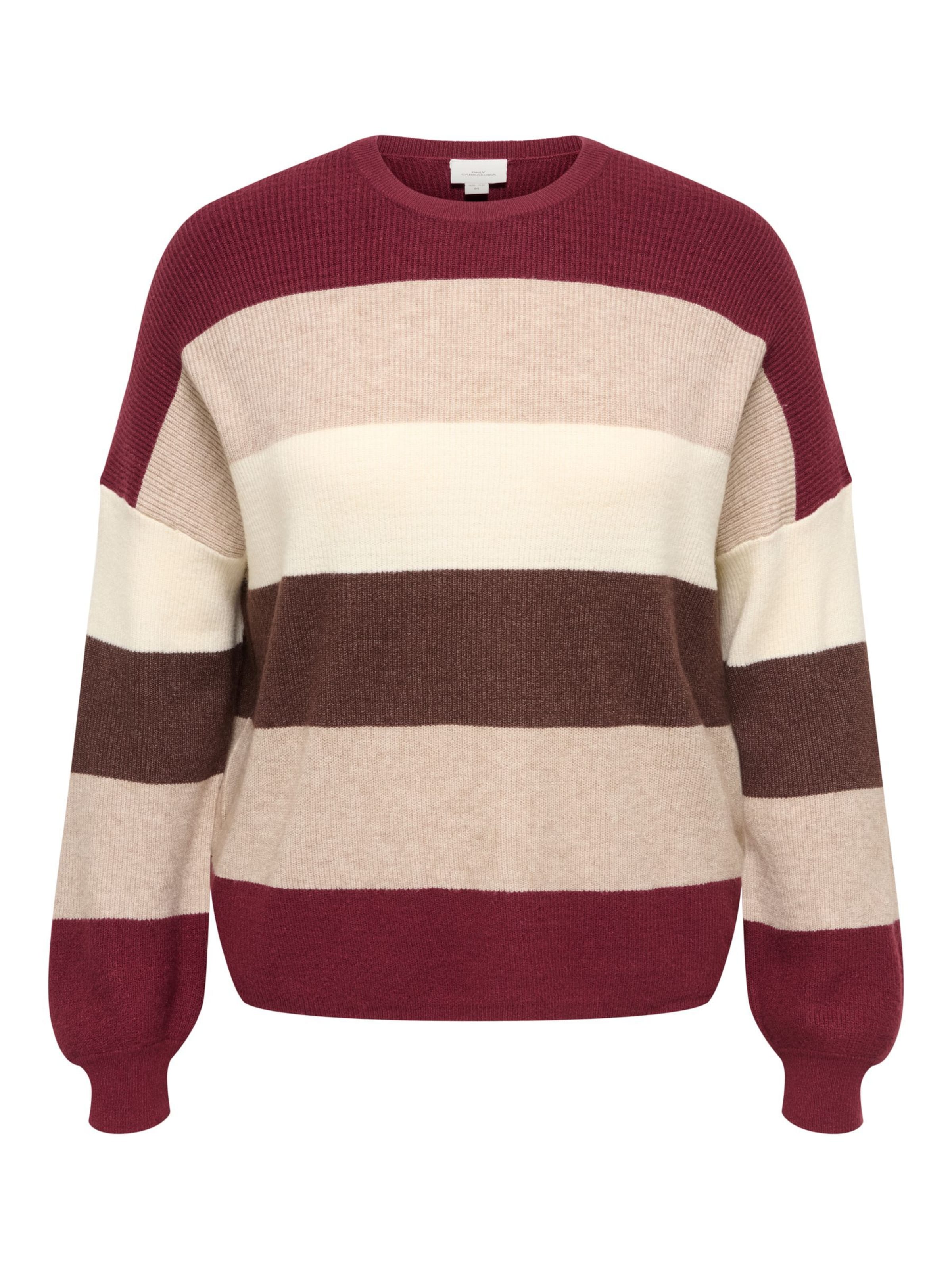 Pull-over 'CARAtia' ONLY Carmakoma en rouge : devant