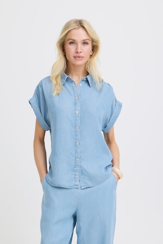 b.young Bluse 'KOSMO' in Blau: Vorderseite