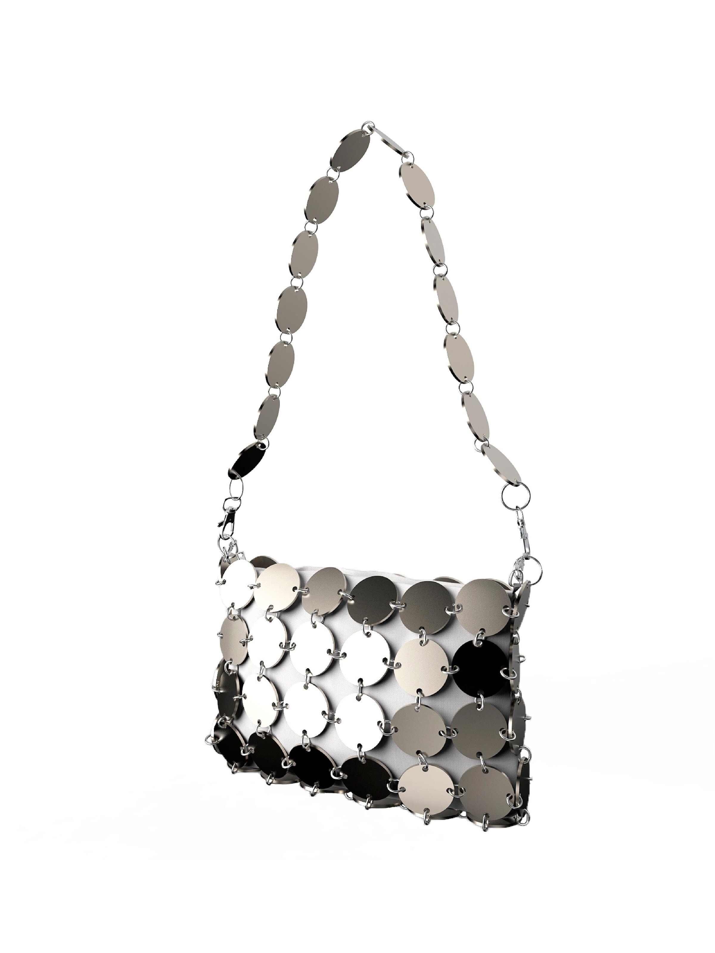 MAS1 Shoulder bag 'CH Steel Chain' in White: front