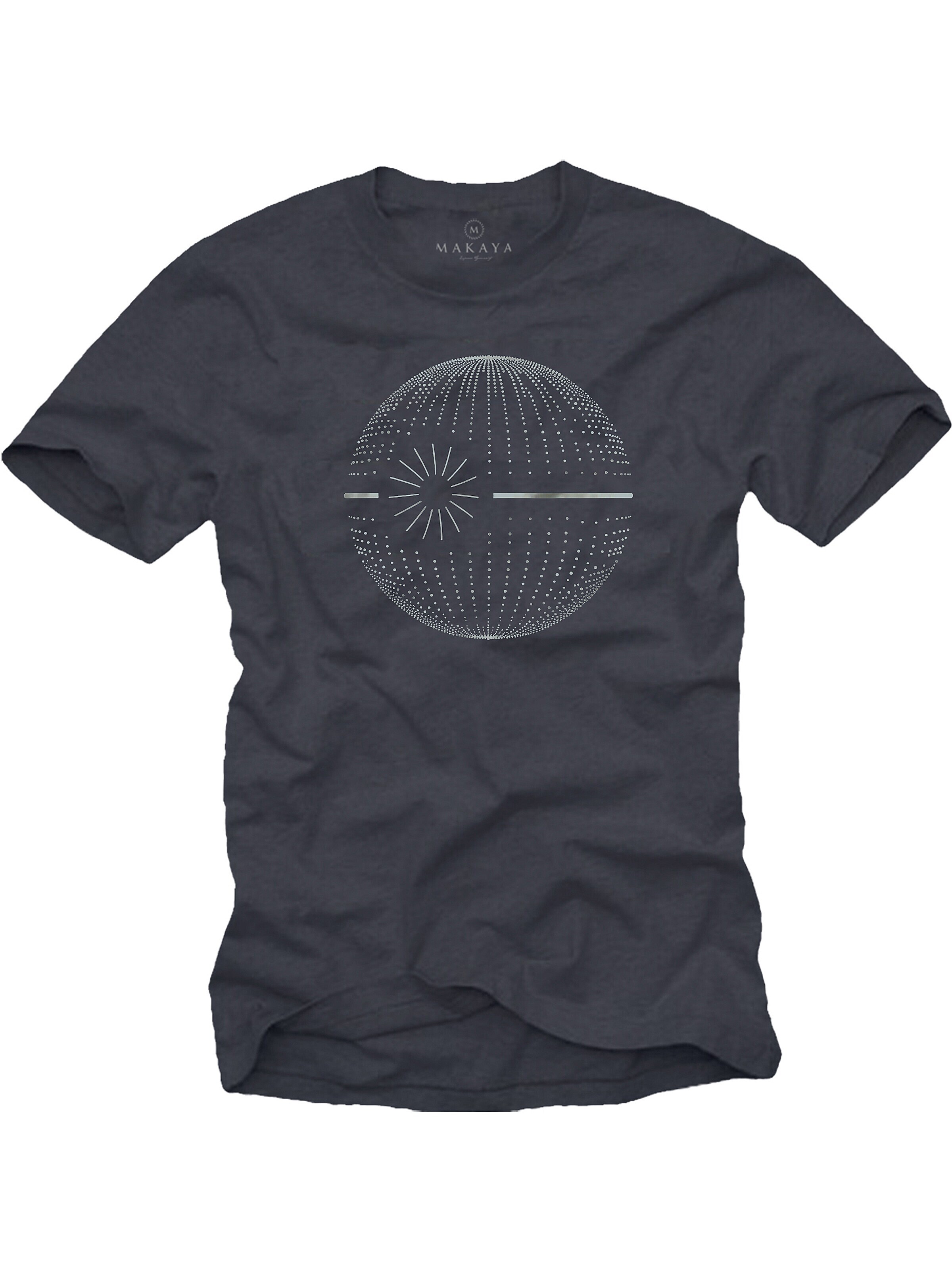 MAKAYA Shirt 'Dot Star' in Grey: front