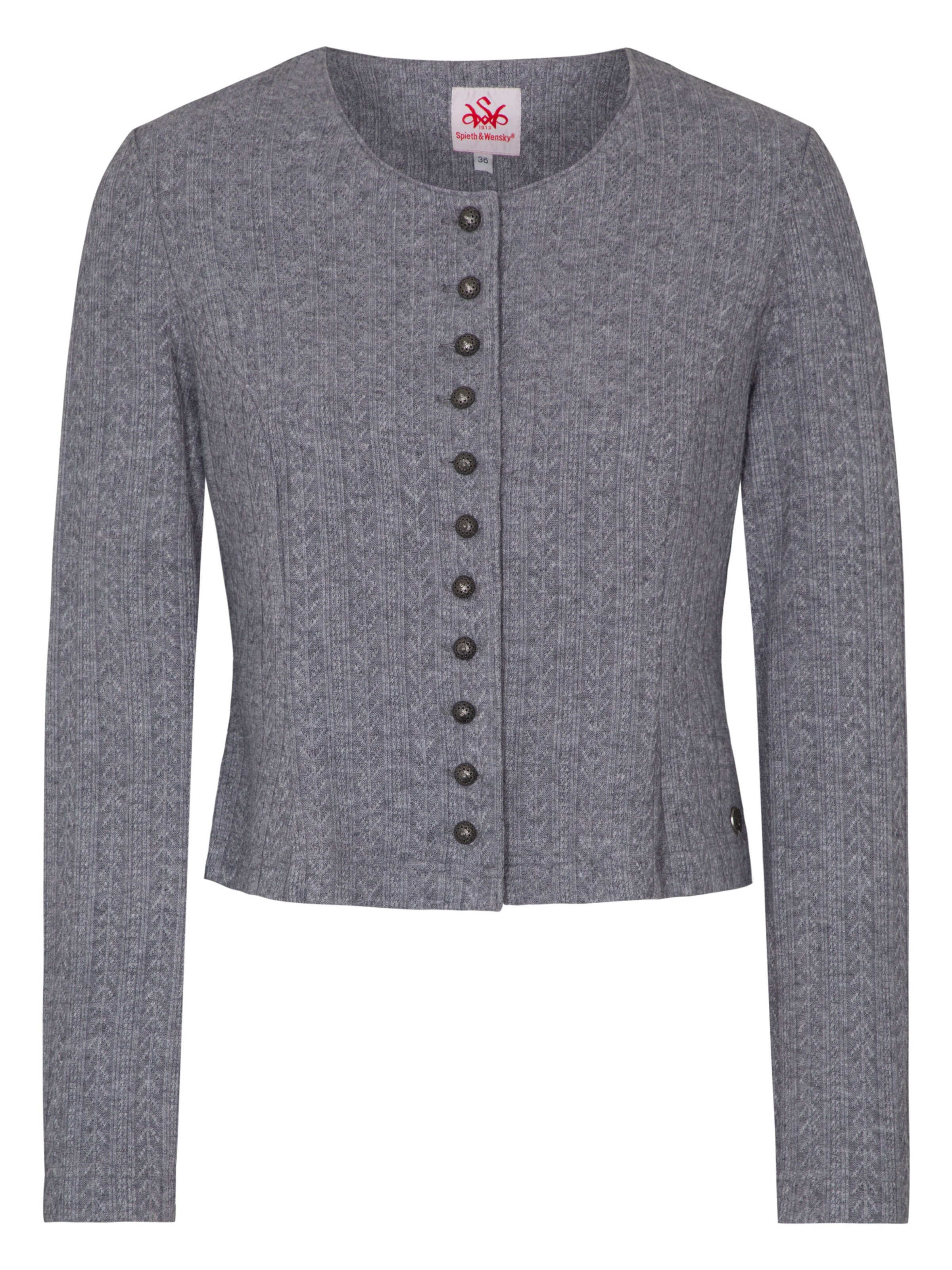 Cardigan bavarois 'Dietzing' SPIETH & WENSKY en gris : devant