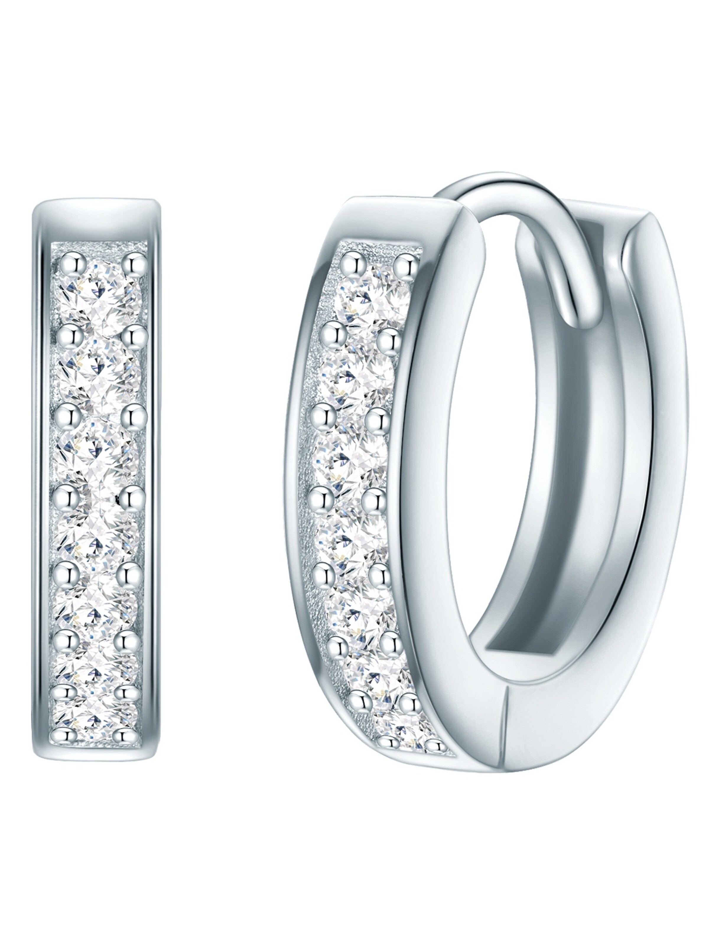 Boucles d'oreilles Rafaela Donata en argent : devant