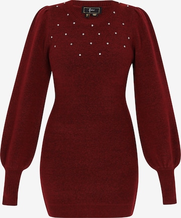 Robes en maille faina en rouge : devant