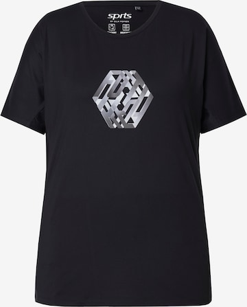 Ulla Popken Shirt in Zwart: voorkant