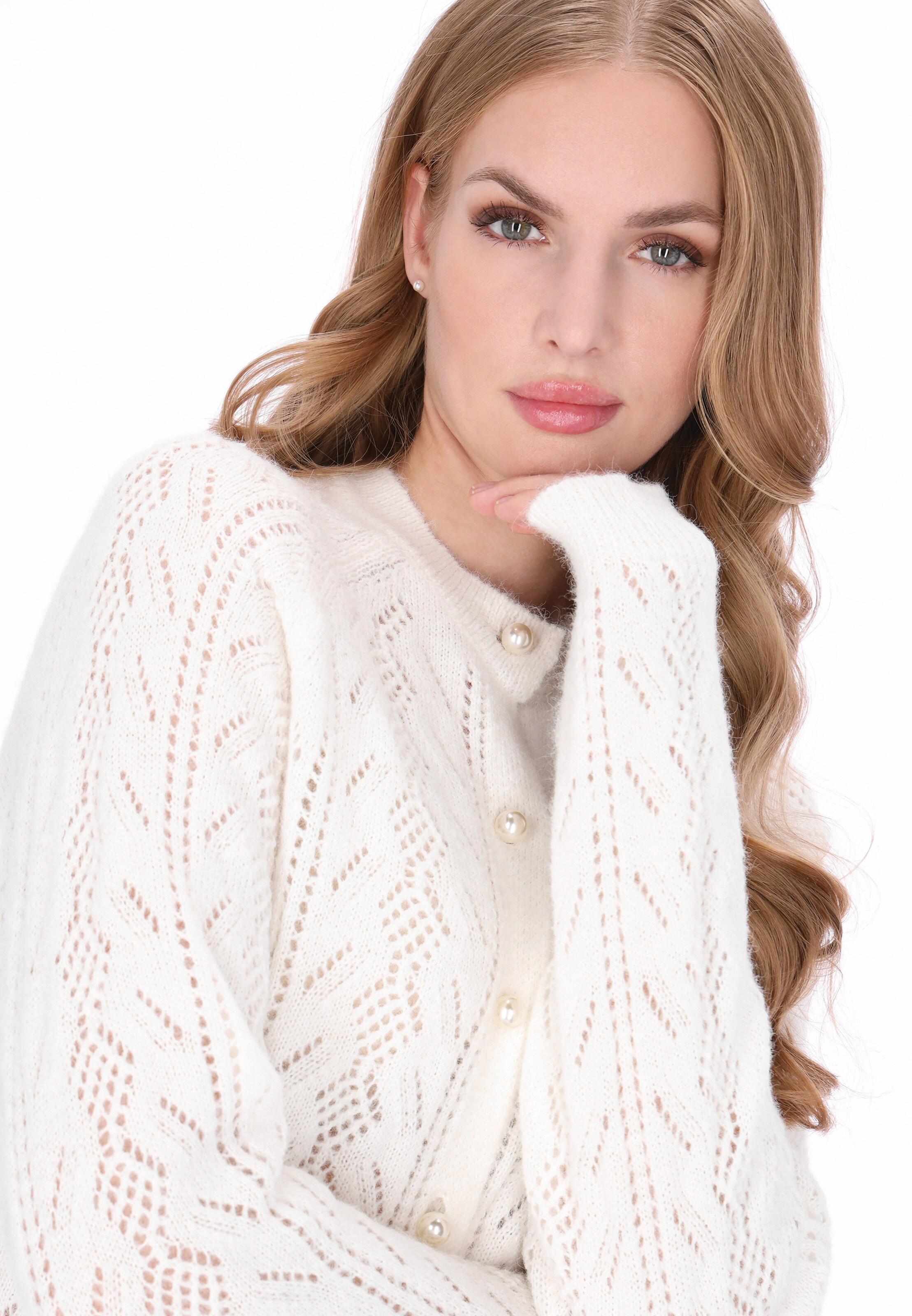 DreiMaster Vintage - Cárdigan 'Vintage' en blanco