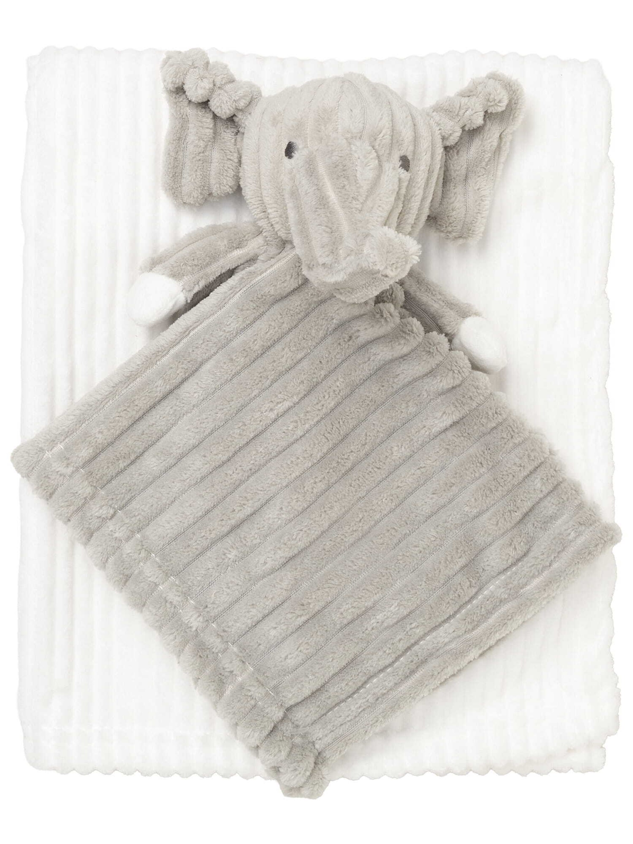 Snuggle Tots Babydeken 'Elefant' in Wit: voorkant