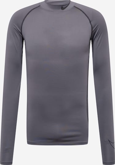 NIKE Functioneel shirt in de kleur Grijs / Zwart, Productweergave
