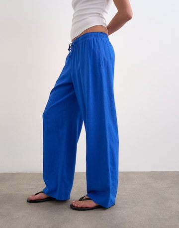 TOPSHOP Широкий Штаны 'Lakia' в Синий: спереди