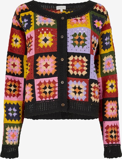 Apricot Colourful Crochet Squares Cardigan ' ' in schwarz, Produktansicht