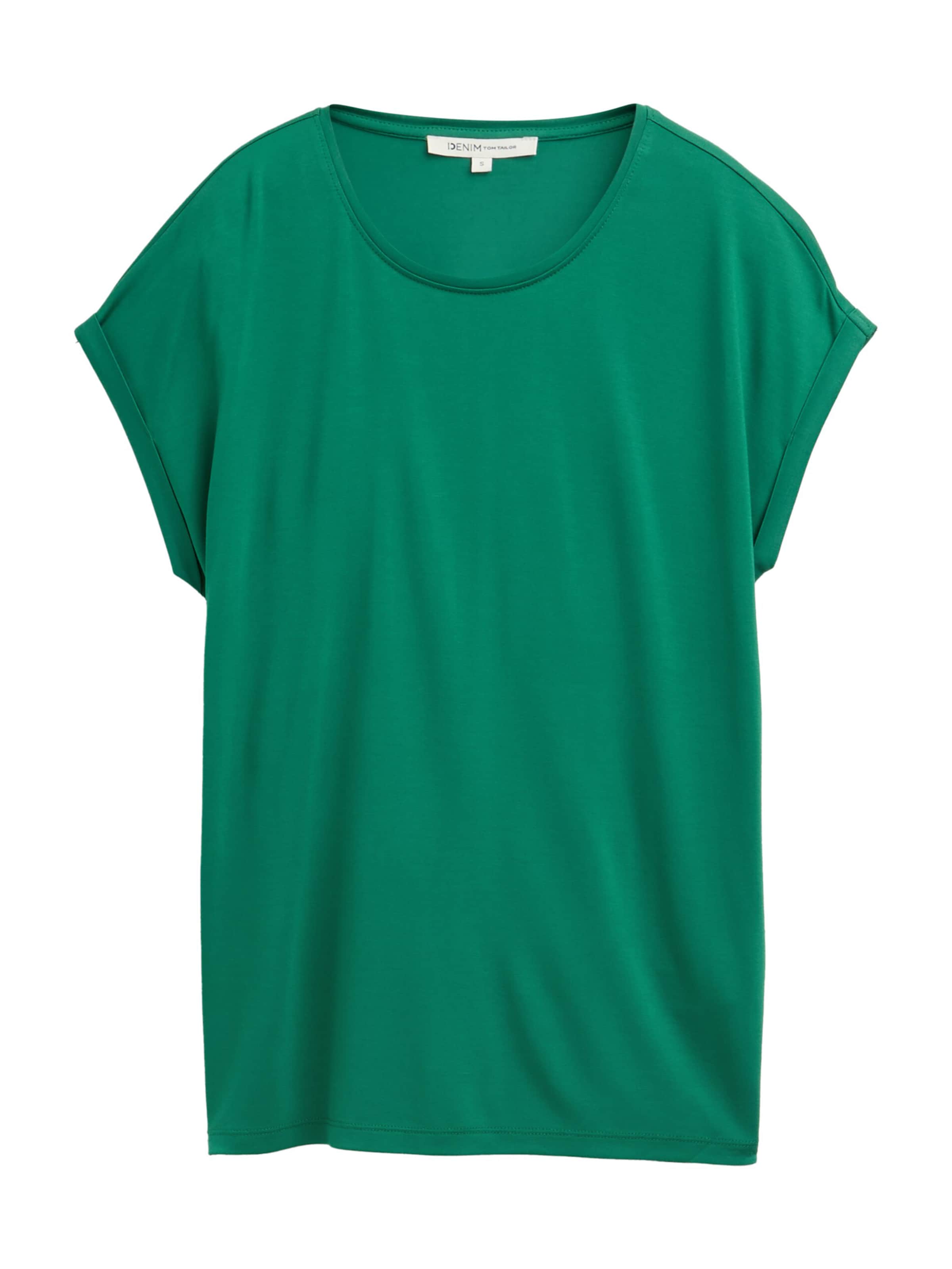 Tricou de la TOM TAILOR DENIM pe verde: față